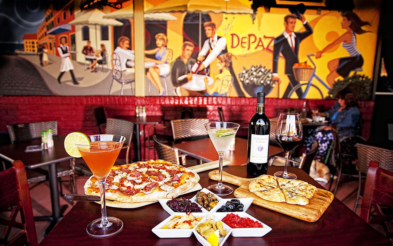 MEZE MED: An assortment of dishes from Cafe DePaz's Mediterranean-inspired menu.