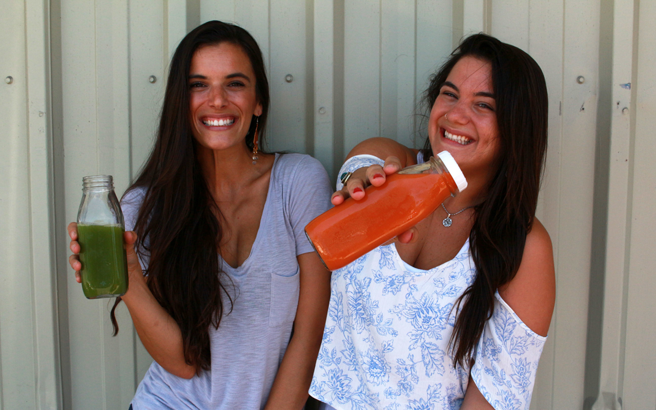 Escape Root Juicery's co-founding sisters Maria and Alexandra Chaar.