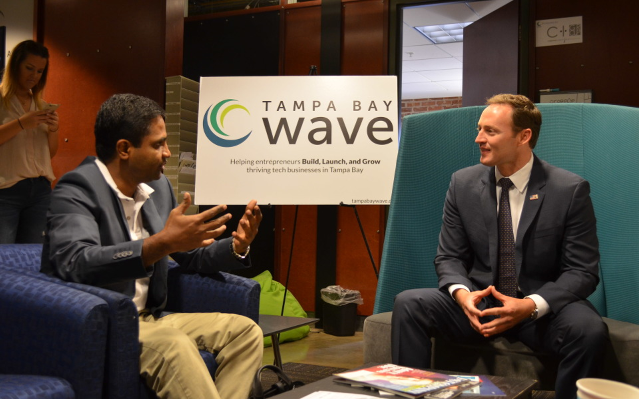 Murphy, right, visited the Tampa Bay area several times over the past few weeks in an effort to woo the area's voters.