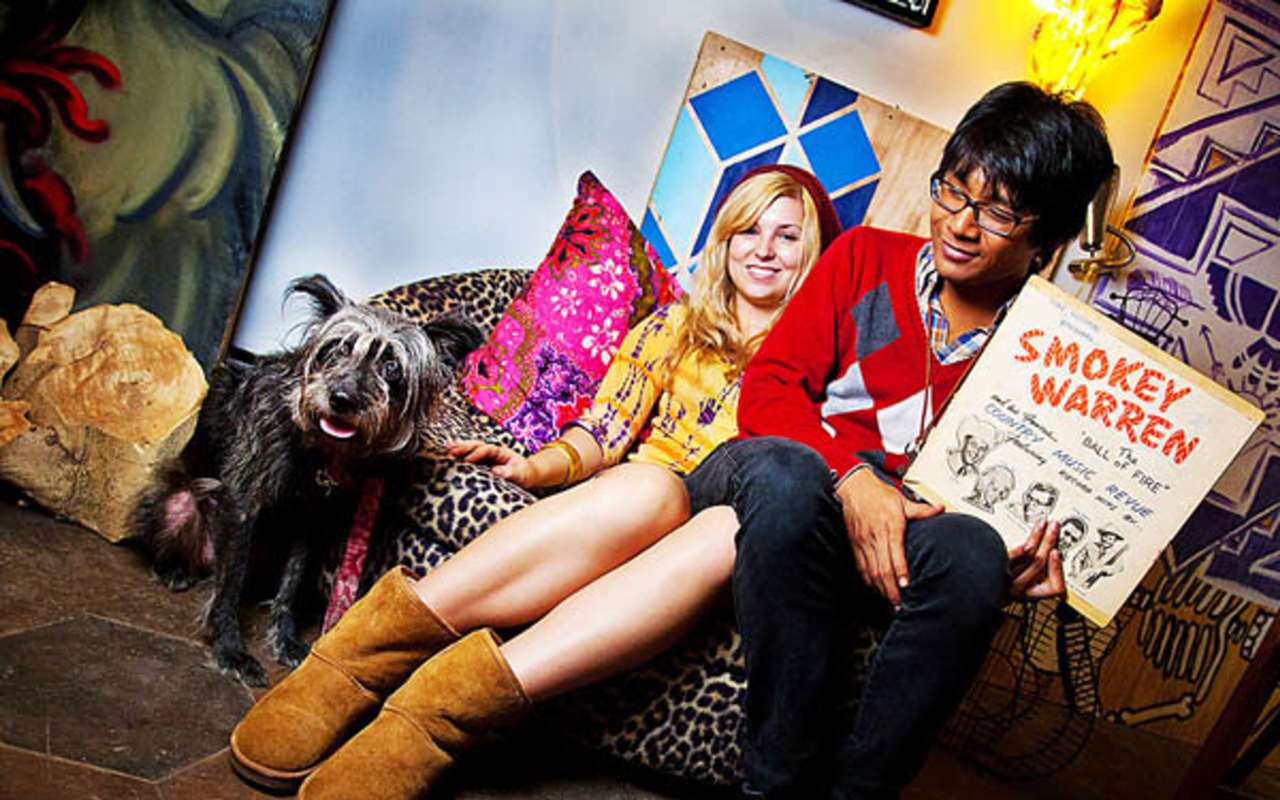 SONIC YOUTH: Videographer Ryan Zarra (right) with friends Montana Kroll and Stormy.