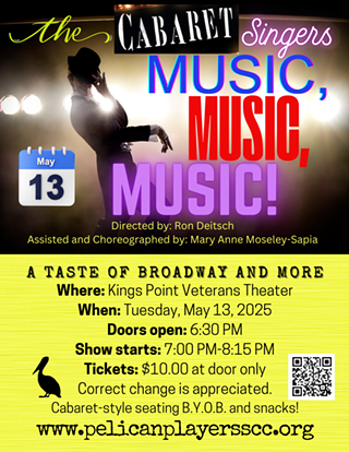 Image: Music, Music, Music, The Pelican Players Community Theater Cabaret Singers