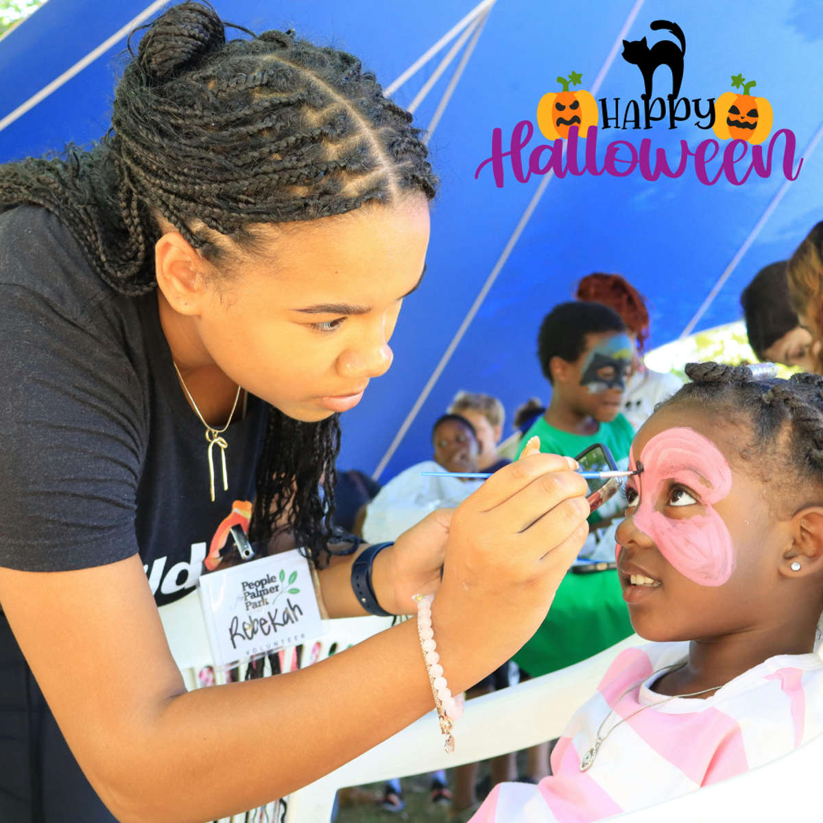Face painting at the New Faith Fall Festival.