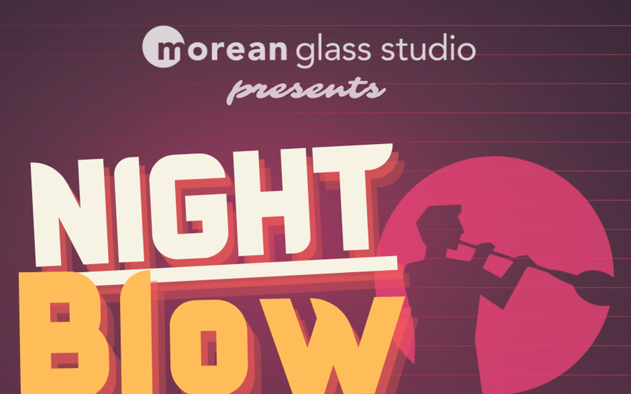 Image: Night Blow: Glow-in-the-Dark Performance Art Glass Blowing