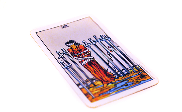 With the Eight of Swords, you feel trapped and hopeless.