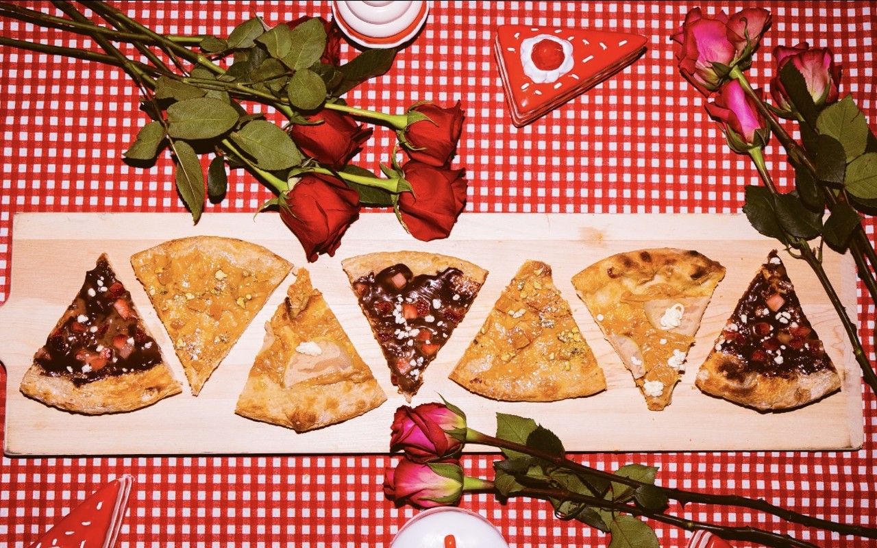 Forbici's offers a dessert pizza sampling for this year's Valentine's special.