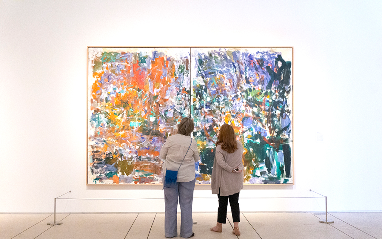 Women viewing Joan Mitchell's "Aires pour Marion" at the Tampa Museum of Art (a photographic tribute to Norman Rockwell - see Rockwell's "The Connoisseur").