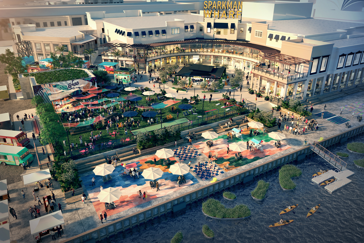 The reimagined Channel District destination near Water Street Tampa is located along the Garrison Channel.