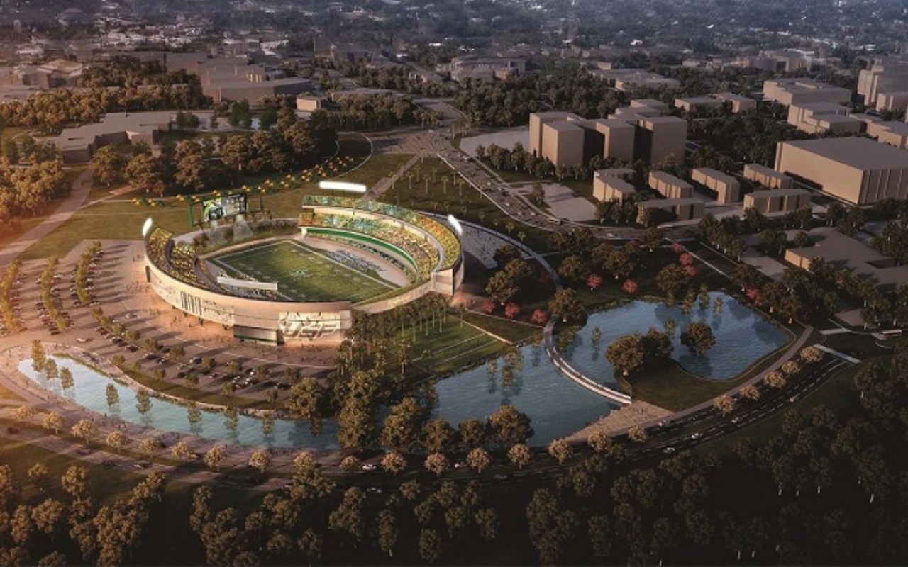 Illustraition from a feasibility study on a USF football stadium in Tampa.