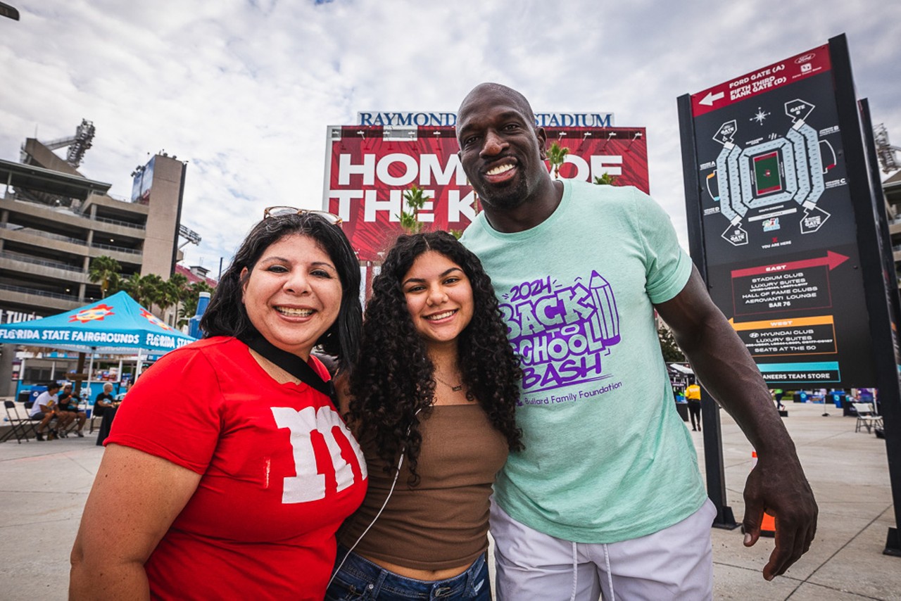 Photo: All the kids getting ready for back-to-school with Tampa’s WWE superstar Titus O’Neil