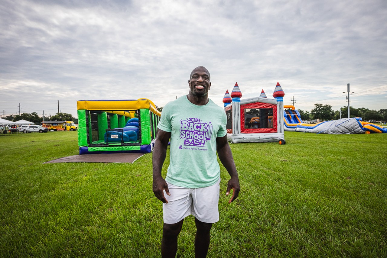 Photo: All the kids getting ready for back-to-school with Tampa’s WWE superstar Titus O’Neil