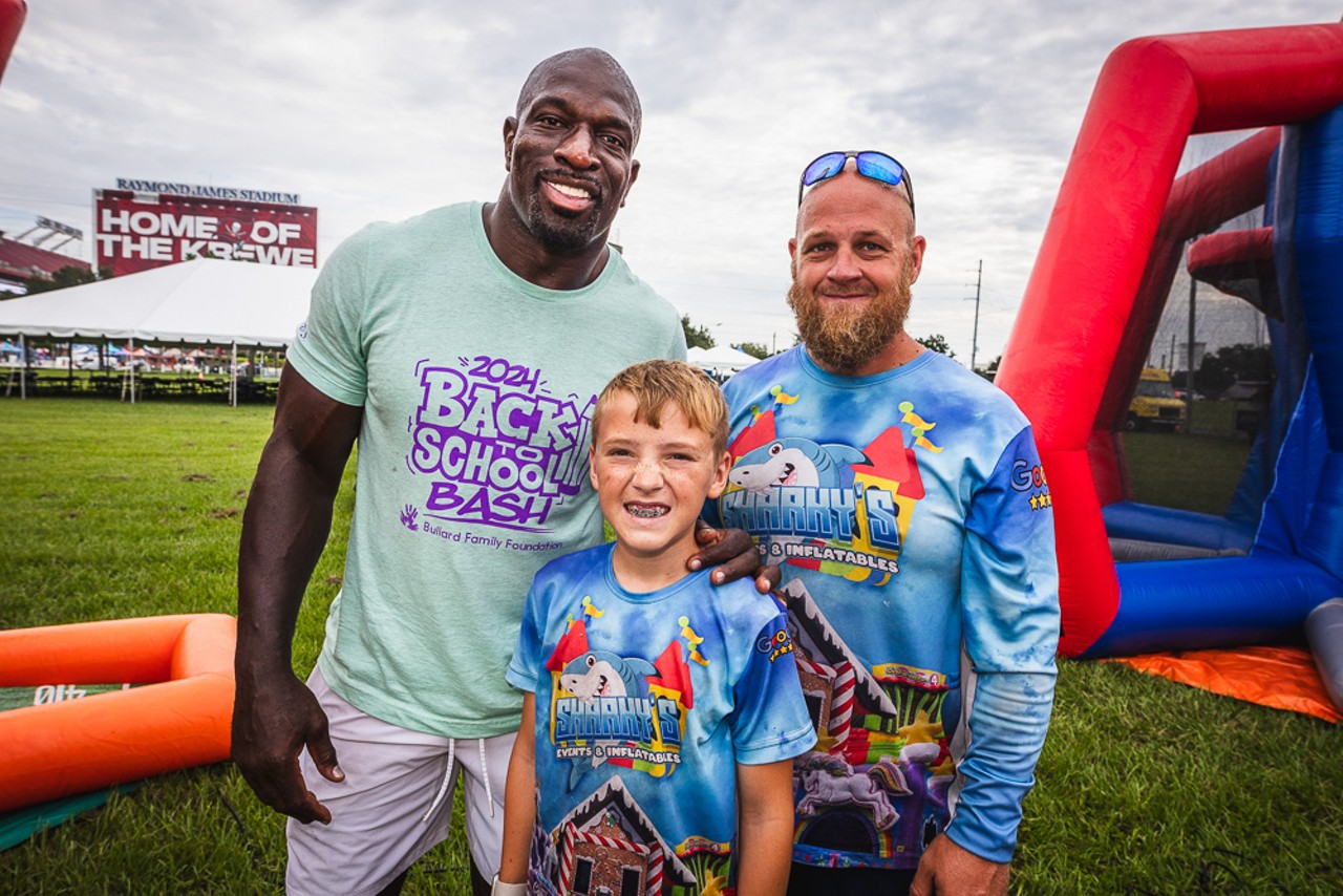 Photo: All the kids getting ready for back-to-school with Tampa’s WWE superstar Titus O’Neil