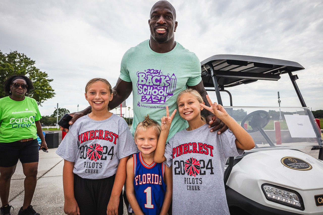 Photo: All the kids getting ready for back-to-school with Tampa’s WWE superstar Titus O’Neil