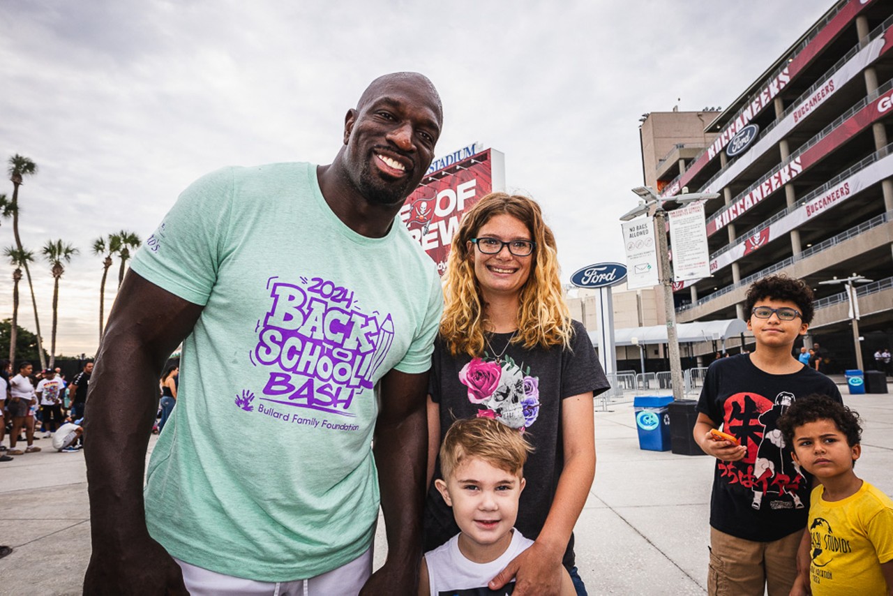 Photo: All the kids getting ready for back-to-school with Tampa’s WWE superstar Titus O’Neil