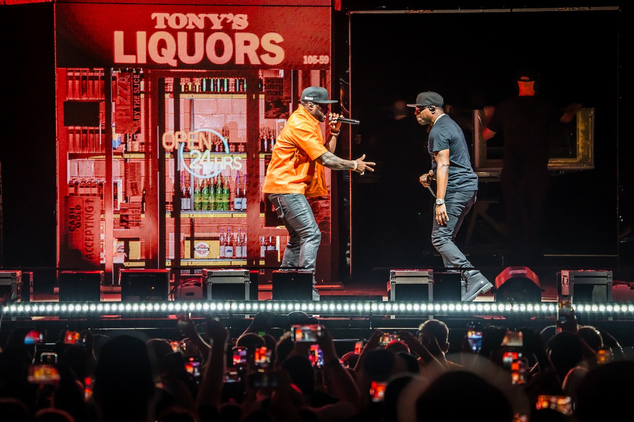 50 Cent plays MidFlorida Credit Union Amphitheatre in Tampa, Florida on Aug. 18, 2023.