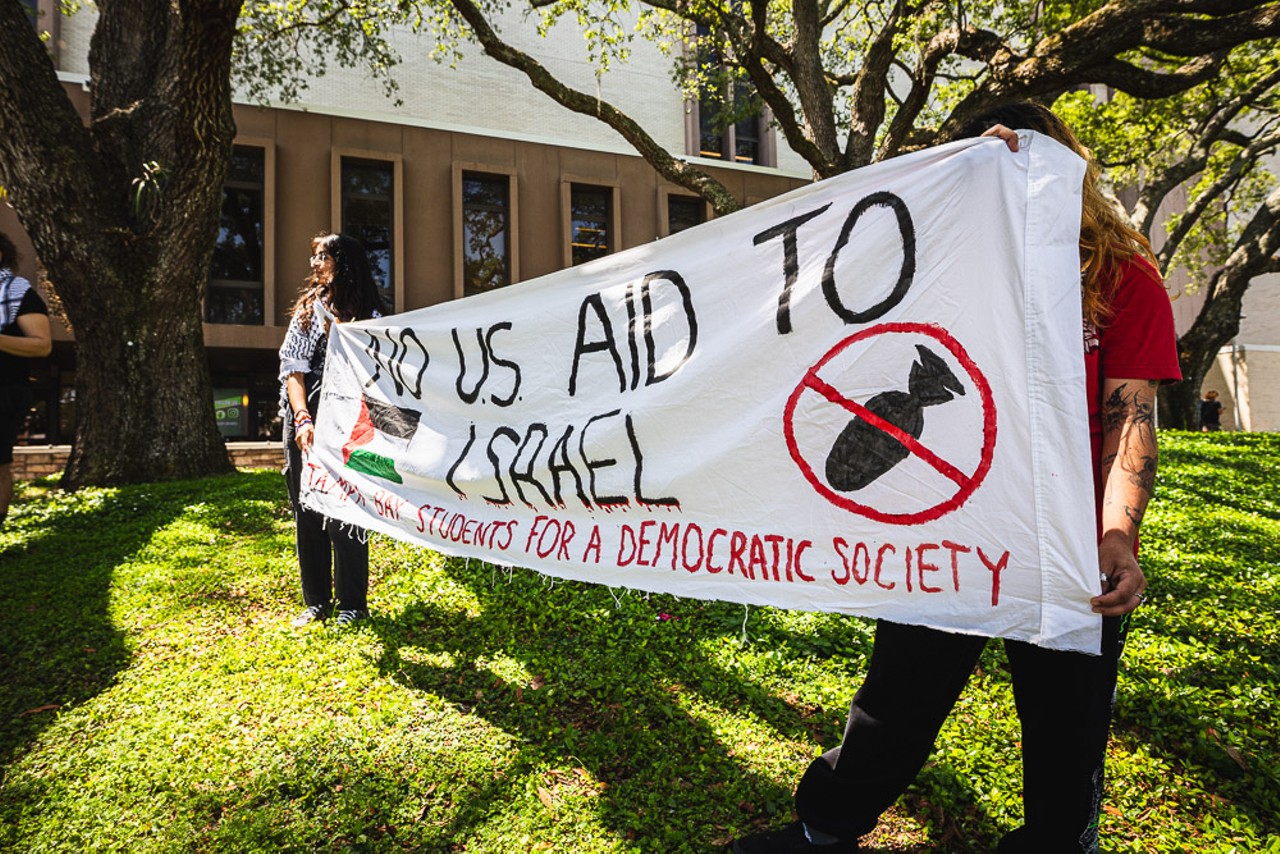 Photos: Ahead of Biden’s visit to Tampa, USF students continue calls to end US military aid to Israel