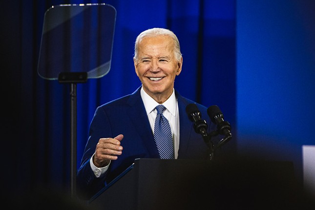 President Joe Biden at Hillsborough Community College in Tampa, Florida on April 23, 2024.
