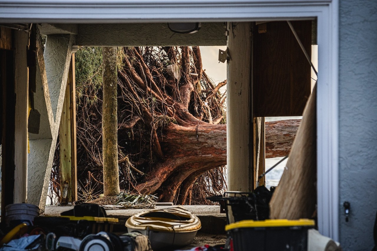 Photos Boats line the streets in Treasure Island, which is devastated