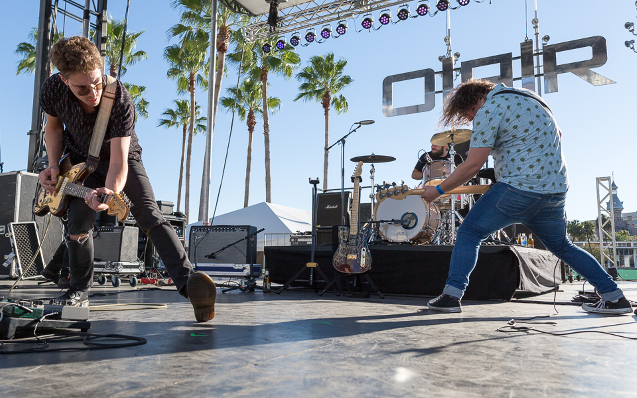 Born Ruffians play Curtis Hixon Park in Tampa, Florida as part of Tampa Pig Jig on October 22, 2016.