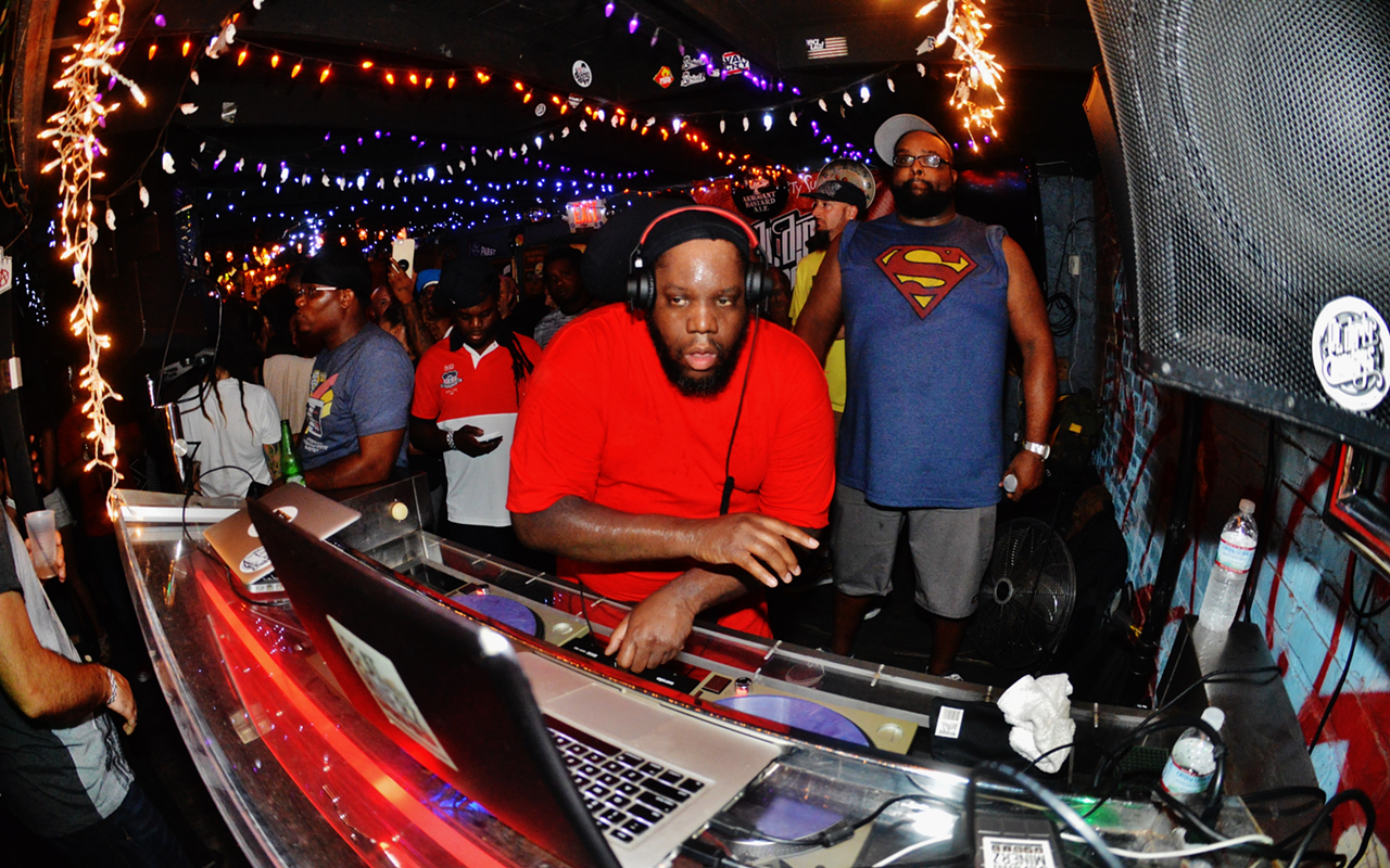DJ Evil Dee at Ol' Dirty Sundays at Crowbar in Ybor City, Florida on September 18, 2016.