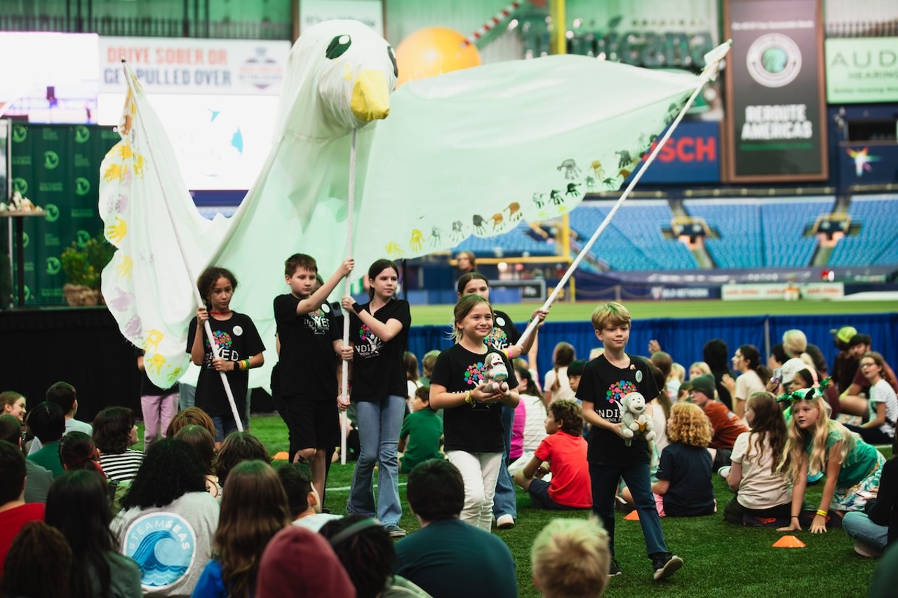 Photos: Dr. Jane Goodall takes the field, talks conservation, at St. Pete's Tropicana Field