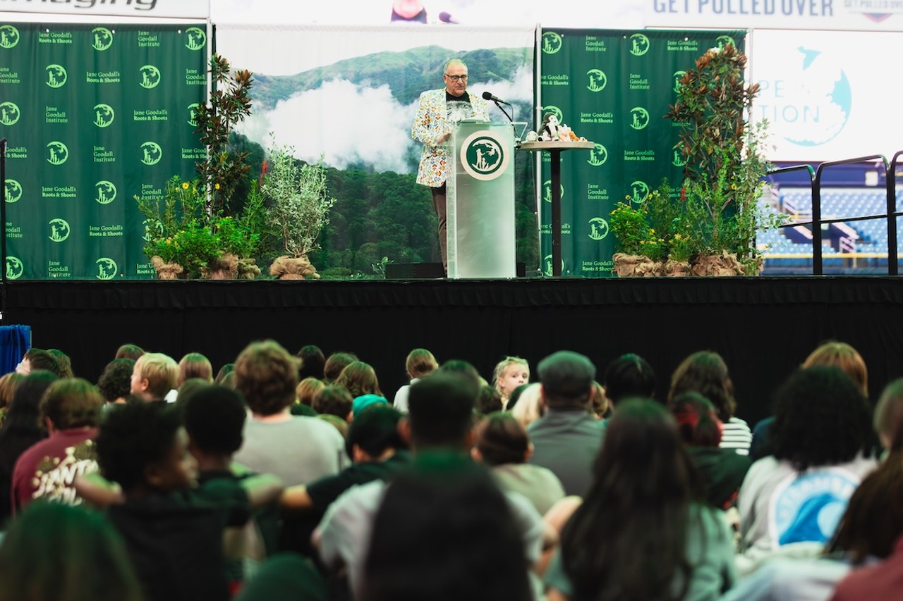 Photos: Dr. Jane Goodall takes the field, talks conservation, at St. Pete's Tropicana Field