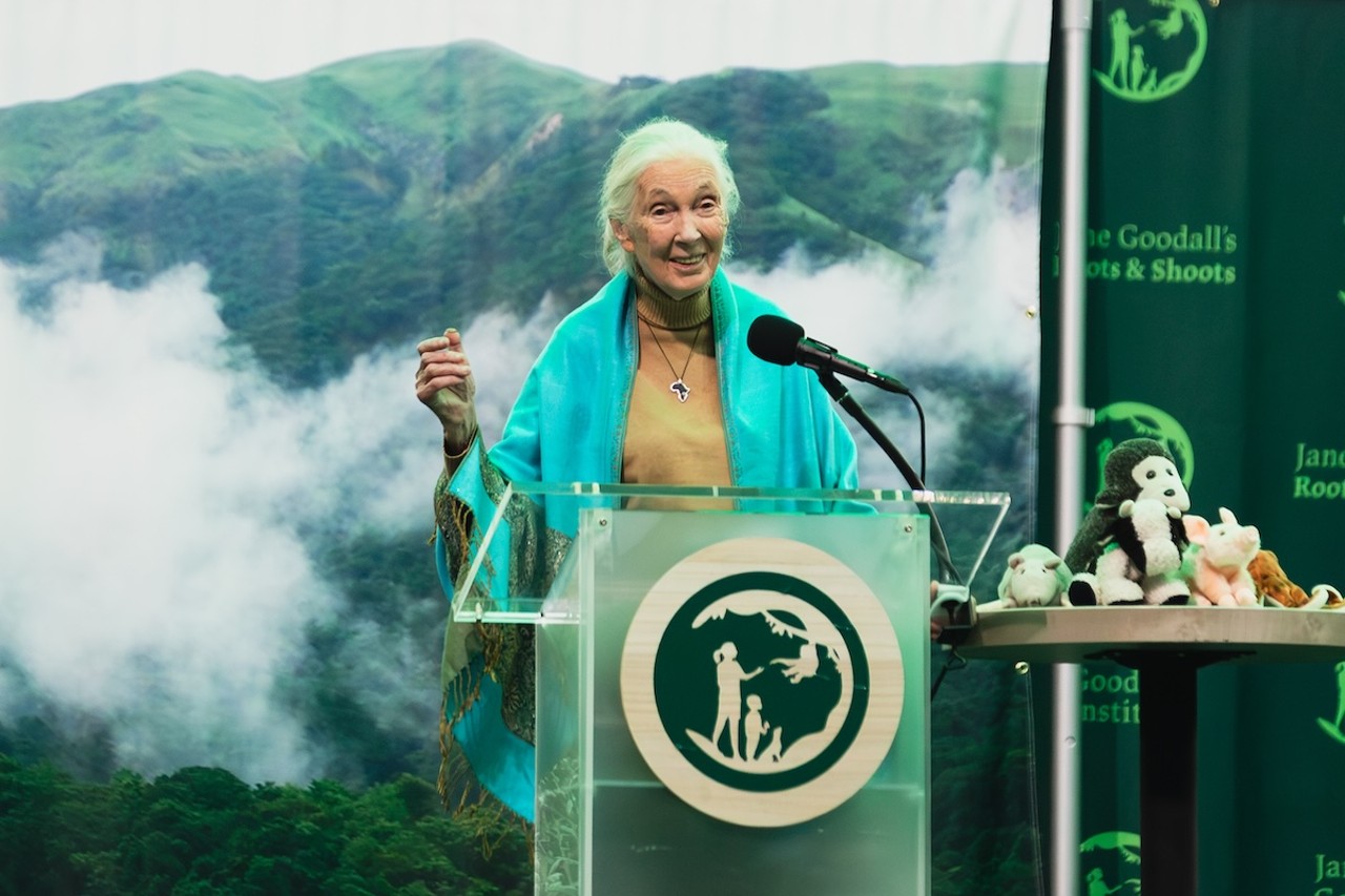 Photos: Dr. Jane Goodall takes the field, talks conservation, at St. Pete's Tropicana Field