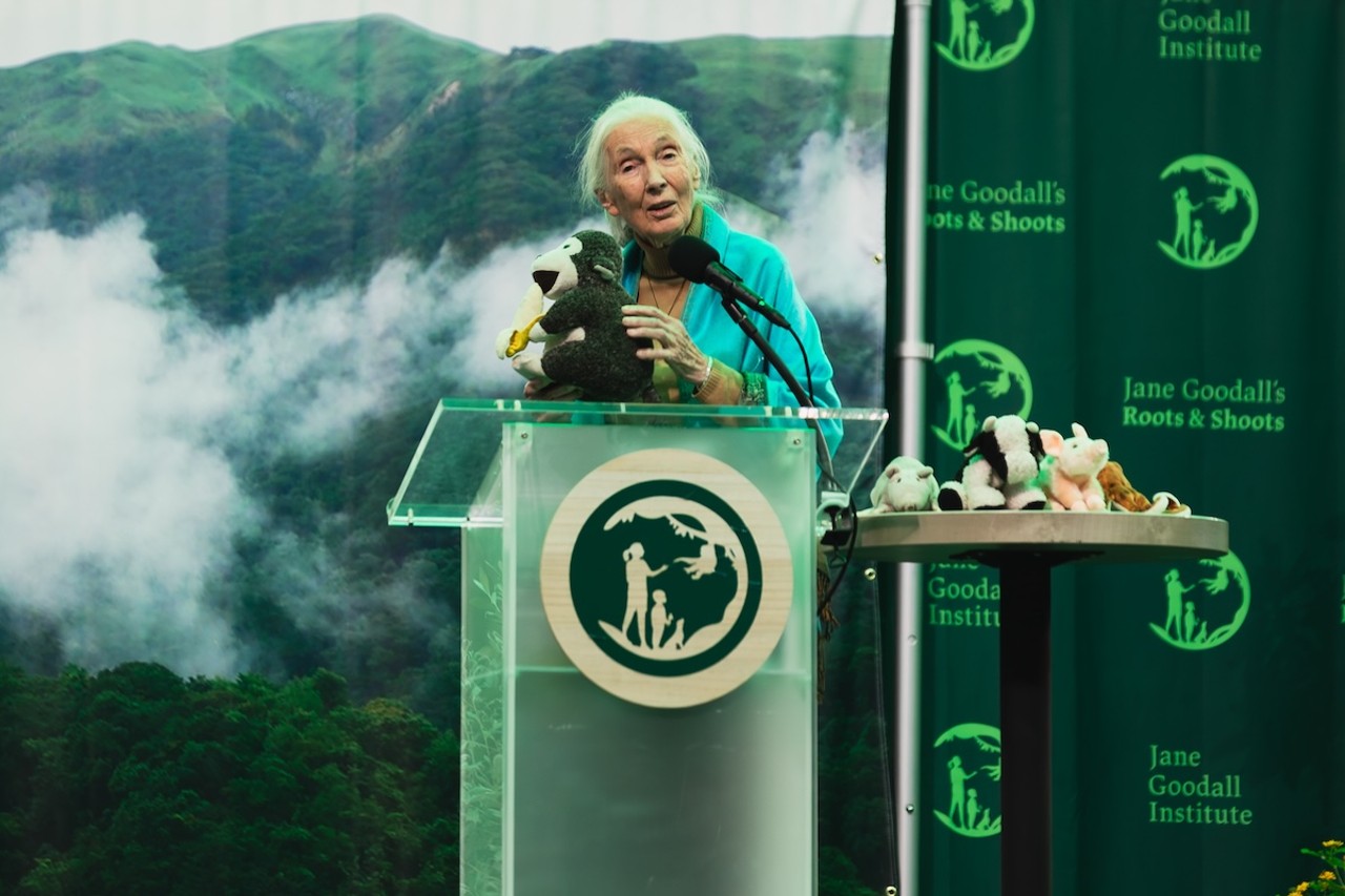 Photos: Dr. Jane Goodall takes the field, talks conservation, at St. Pete's Tropicana Field