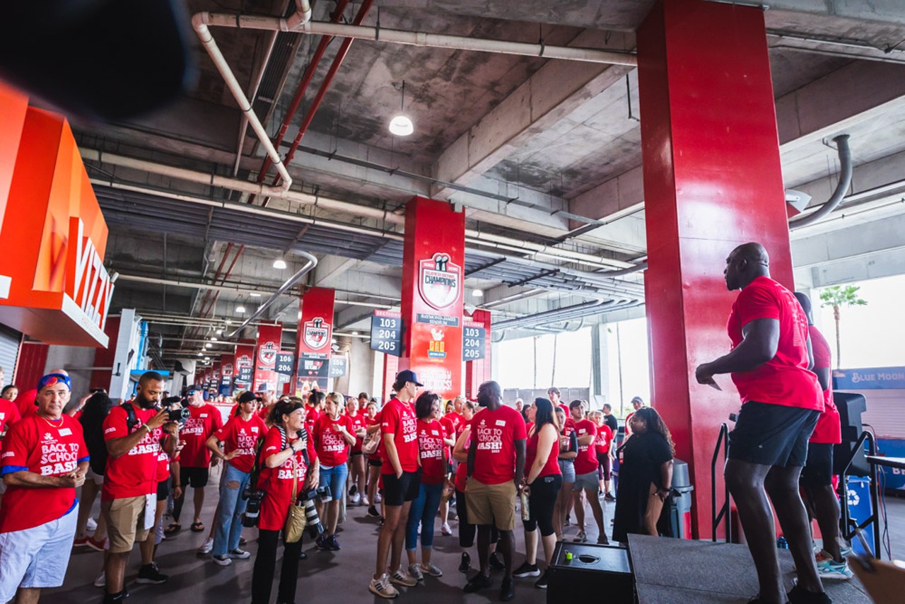 Photos: Everyone we saw helping WWE superstar Titus O'Neil build backpacks  for Tampa Bay schoolkids, Tampa