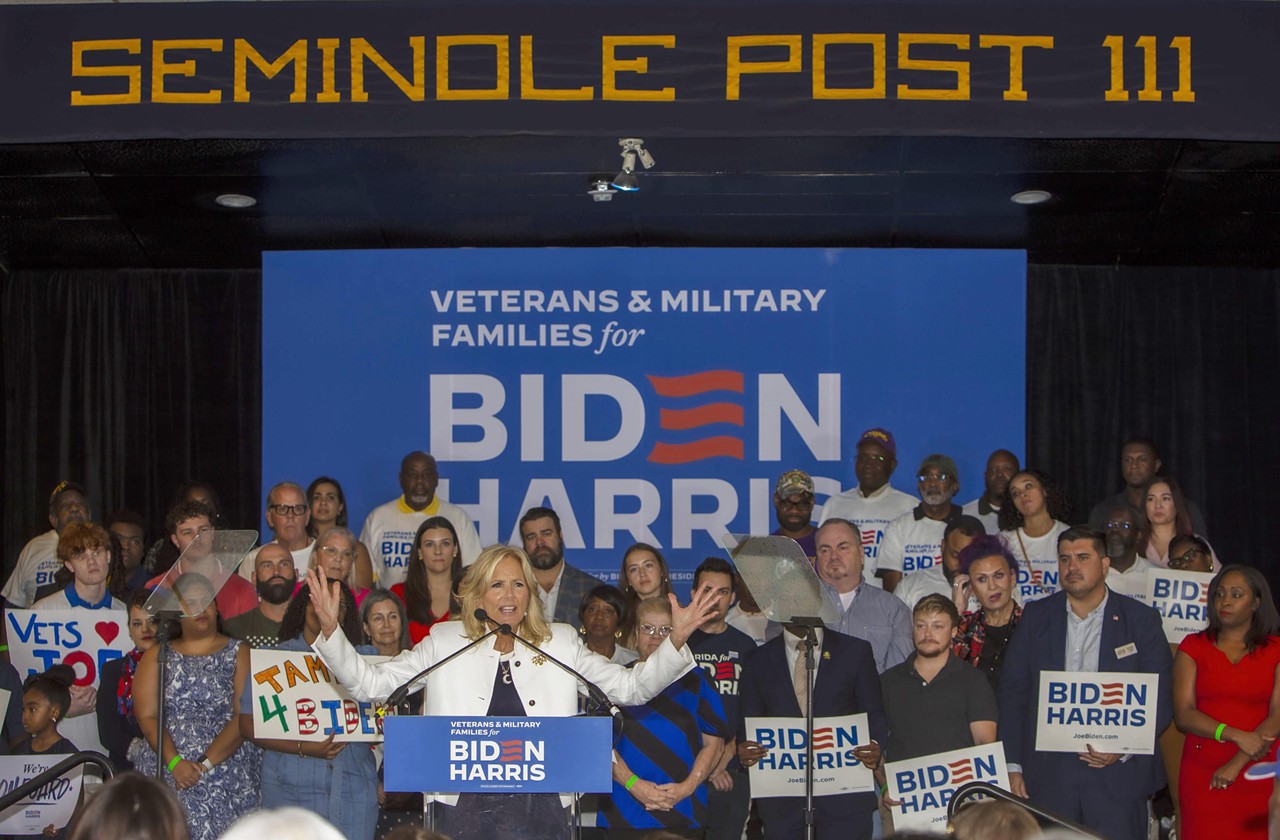 Dr. Jill Biden at American Legion Seminole Post 111 in Tampa, Florida on July 8, 2024.