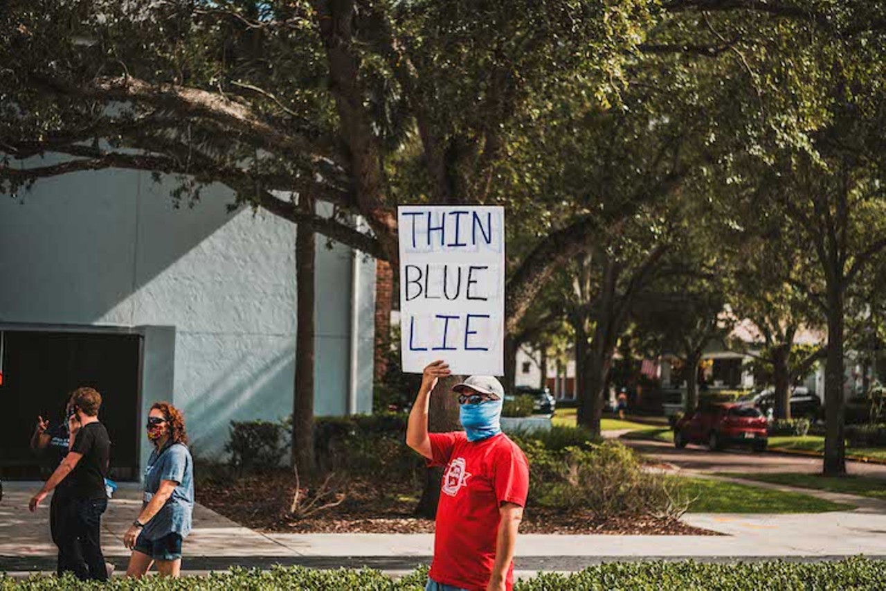 Photos from last weekend's Black Lives Matter protests in Tampa, where a protester was hit by a car