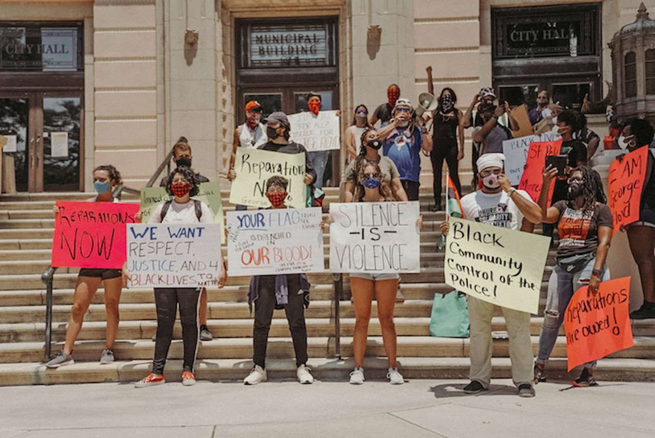 Photos from Saturday's George Floyd protest in St. Petersburg