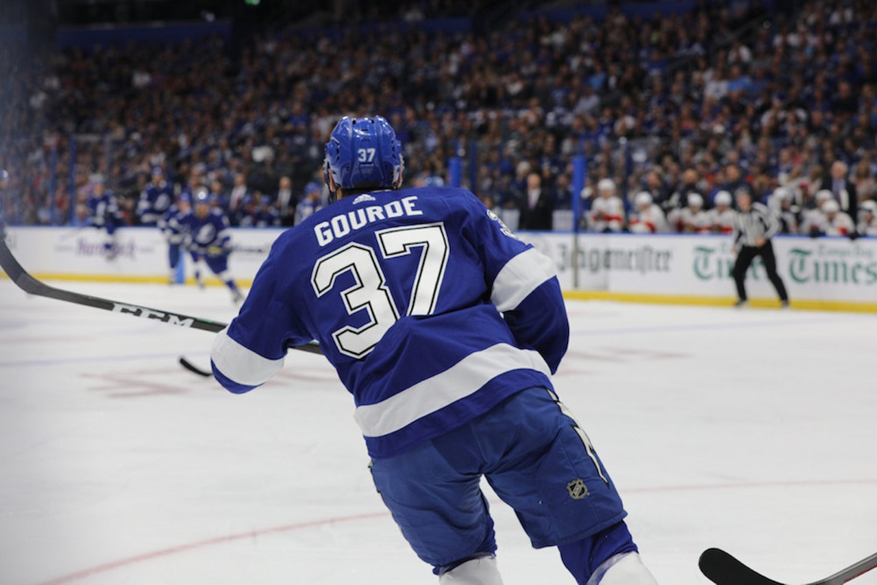 Photos from the Tampa Bay Lightning's home opener win at Amalie Arena
