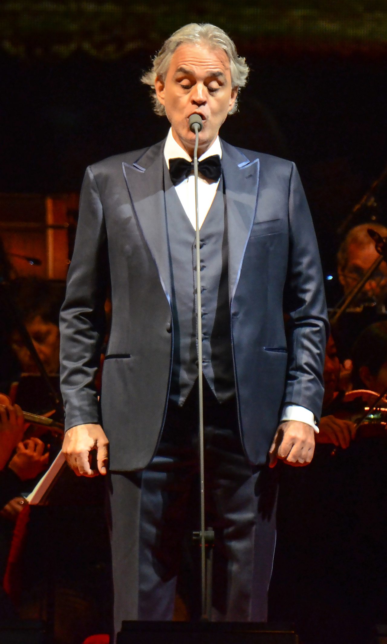 Andrea Bocelli plays Amalie Arena in Tampa, Florida on February 14, 2018.