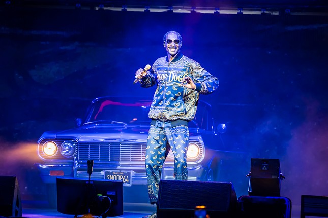 Snoop Dogg plays MidFlorida Credit Union Amphitheatre in Tampa, Florida on Aug. 12, 2023.
