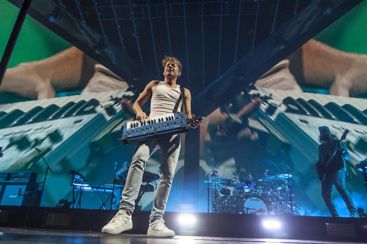 Photos of Charlie Puth playing Tampa's MidFlorida Credit Union Amphitheatre