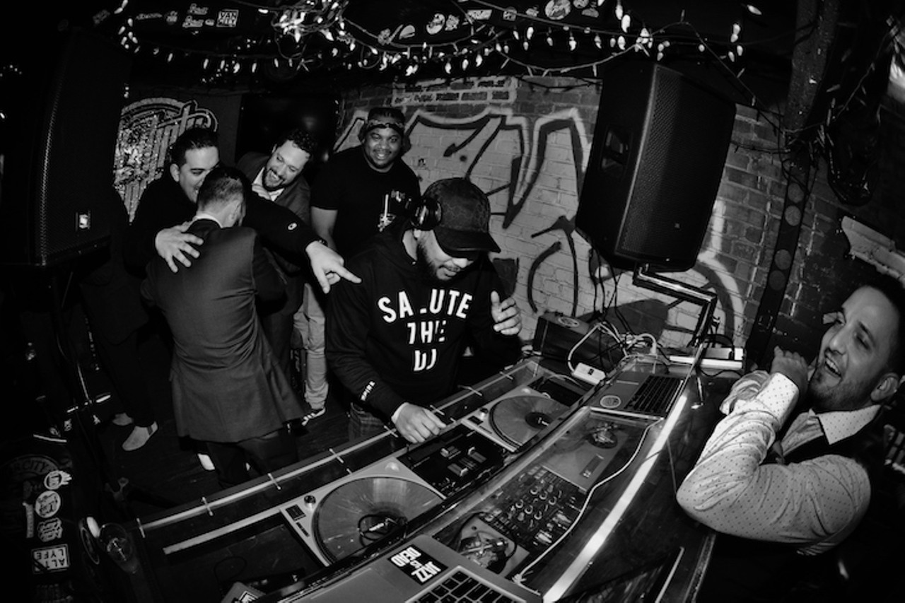 Photos of DJ Bonics rocking Ol' Dirty Sundays at Crowbar