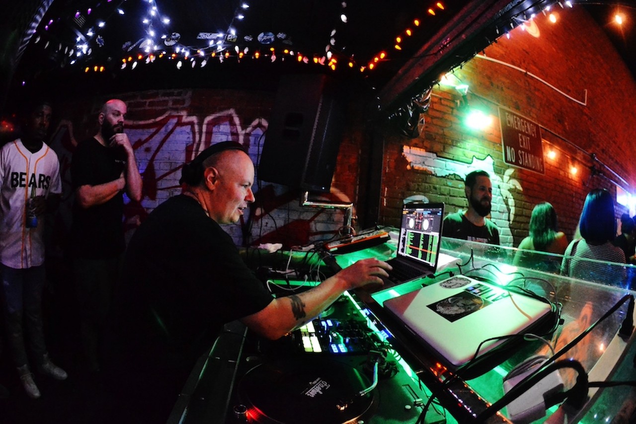 Photos of DJ Fashen rocking Ol' Dirty Sundays at Crowbar Ybor City