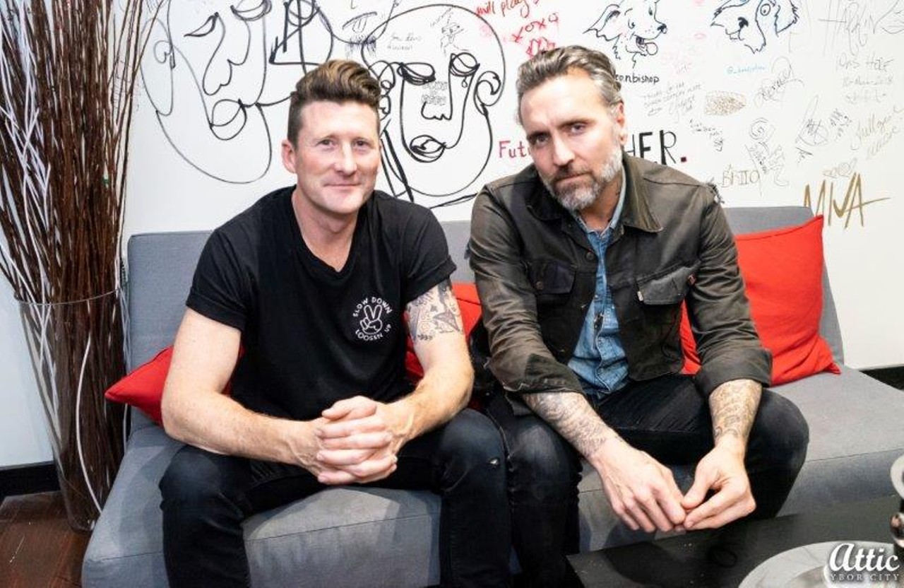 Anberlin's Christian McAlhaney (R) and Stephen Christian @ The Attic at Rock Brothers