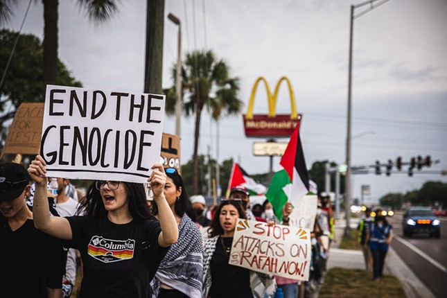 Photos: Pro-Palestine activists bring ‘hands off Rafah’ protest to Tampa’s MacDill Air Force Base