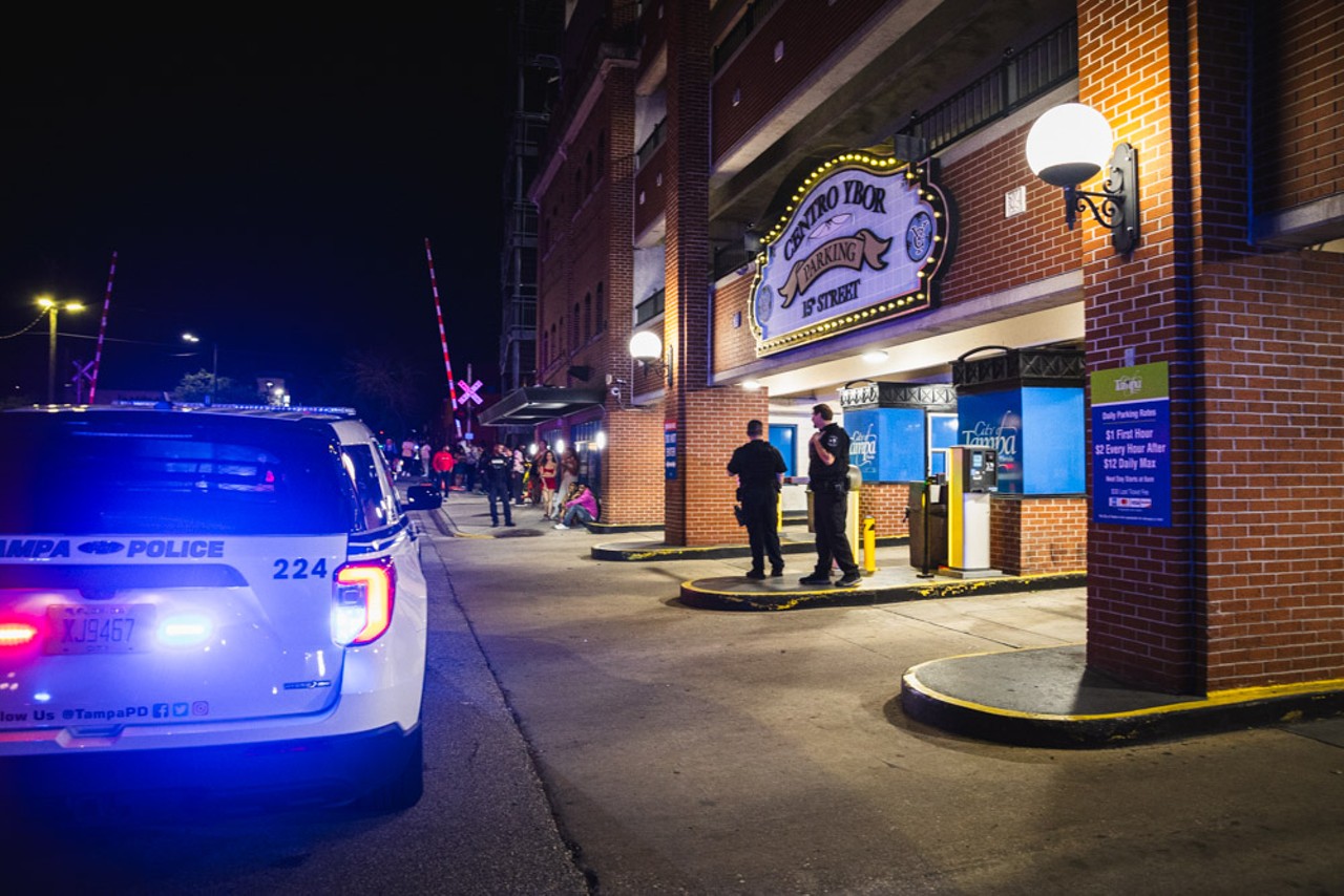 Photos: Tampa police investigate overnight shooting in Ybor City parking garage