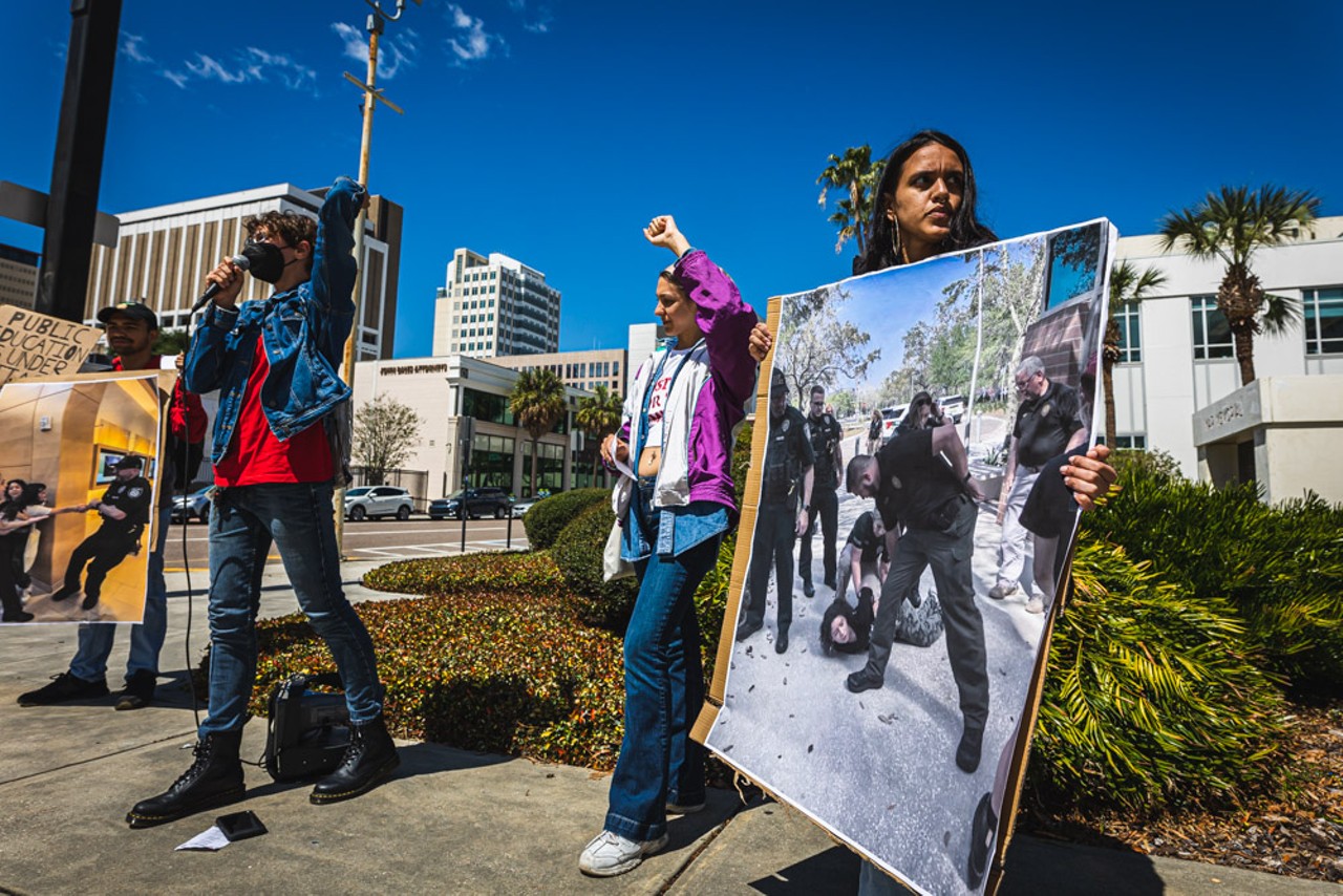 Photos: Under surveillance, students call for state attorney to drop charges against University of South Florida protesters