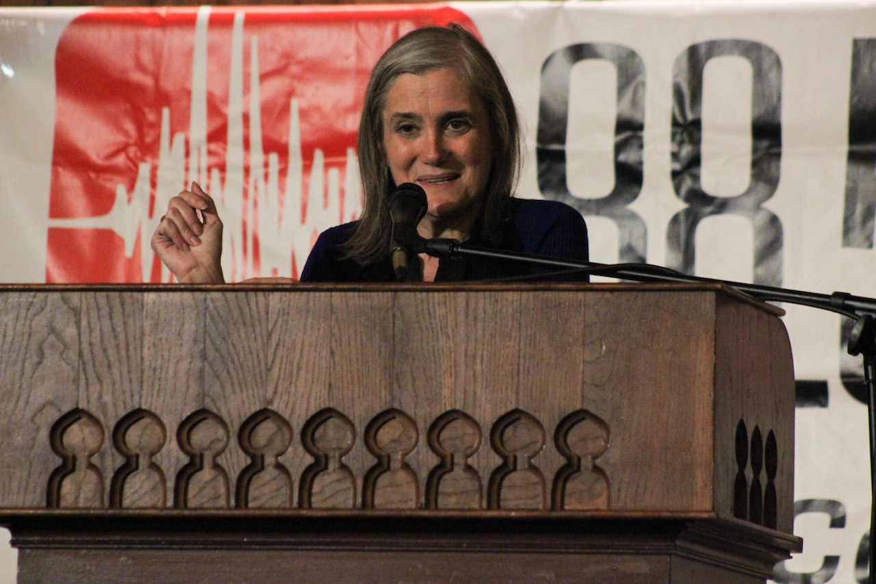 Amy Goodman at the Seminole Heights United Methodist Church in Tampa, Florida on May 3, 2017.