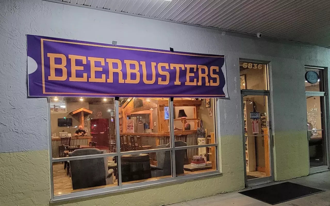 Beerbusters Movie Bar at 6836 N Park Blvd. in Pinellas Park, Florida.
