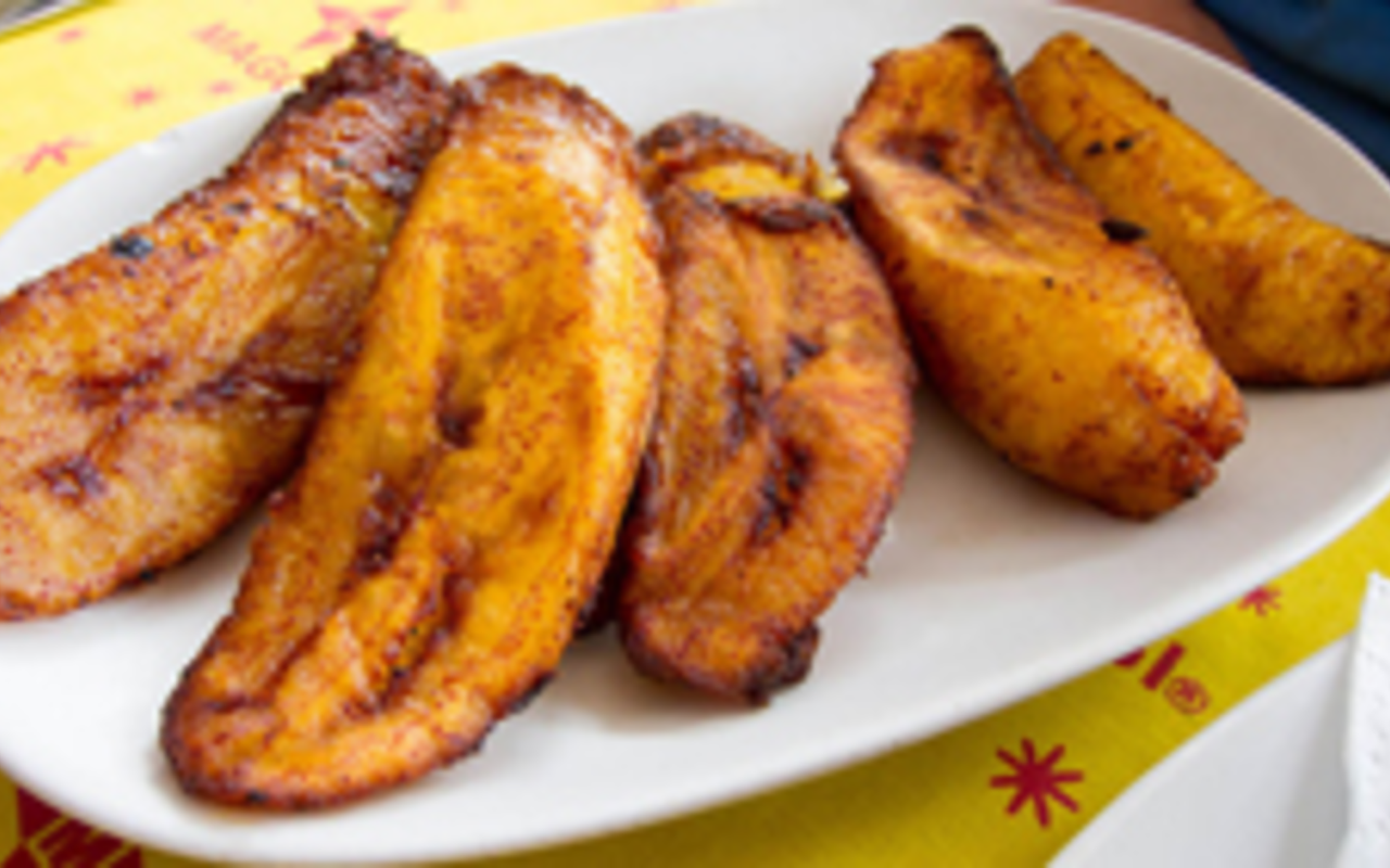 IT’S BANANAS: Ripe plantains are right for frying.