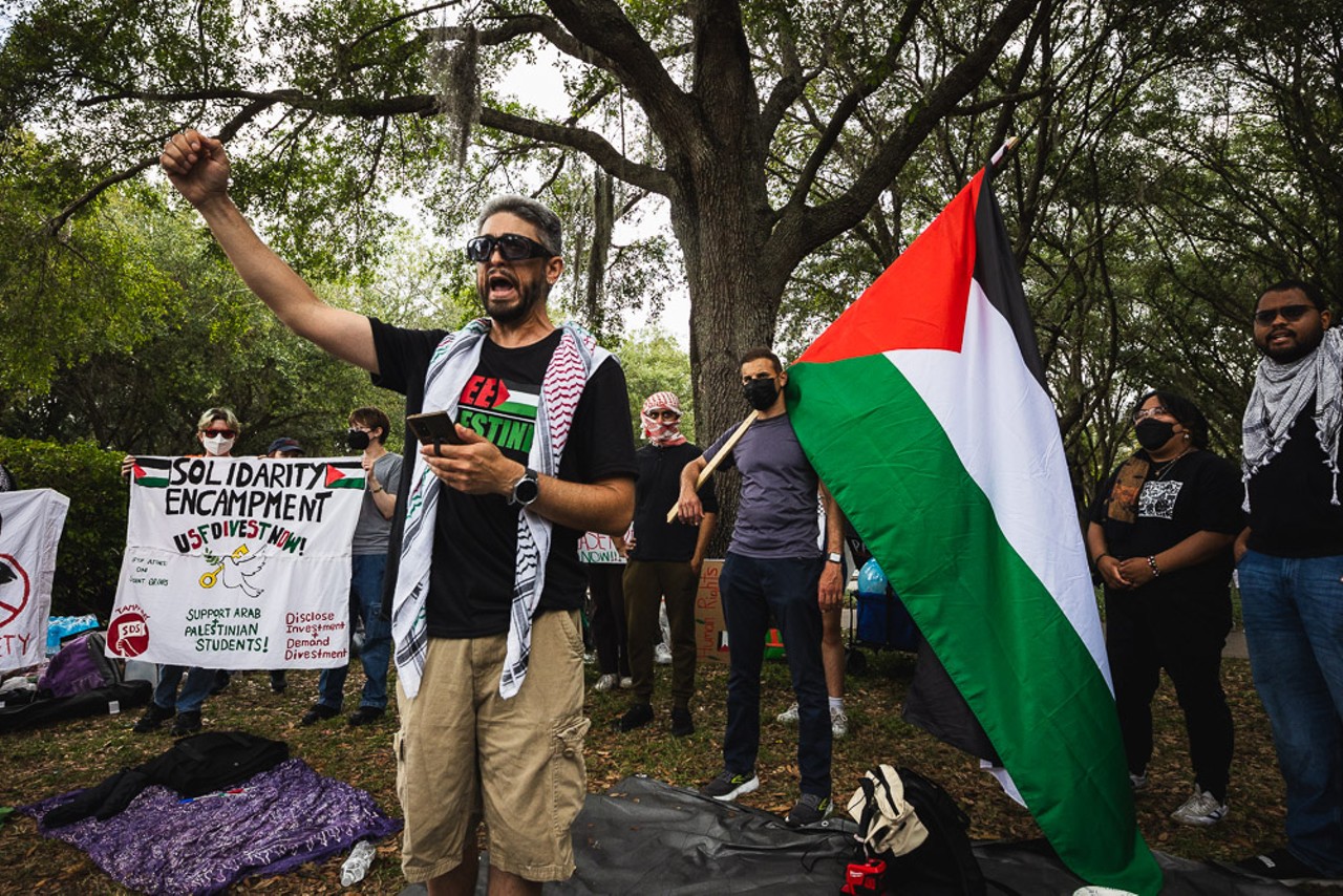 Police tear gas pro-Palestinian protesters at USF's Tampa campus, multiple arrests