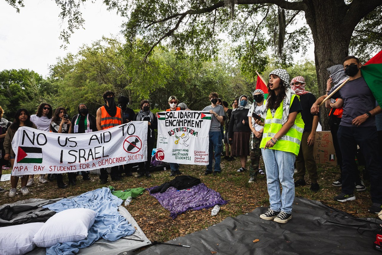 Police tear gas pro-Palestinian protesters at USF's Tampa campus, multiple arrests