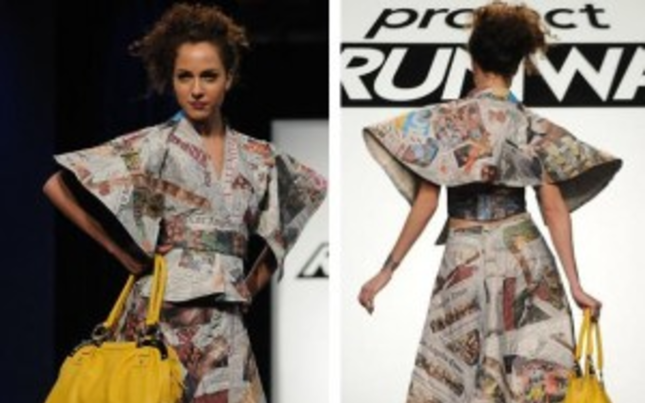 Project Runway Recap: liar liar newspaper dress on fire