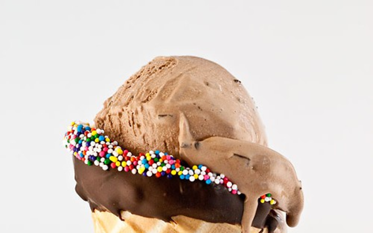 Dark chocolate ganache ice cream
