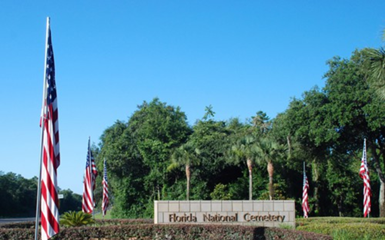 Entrance to the National Cemetery in Bushnell