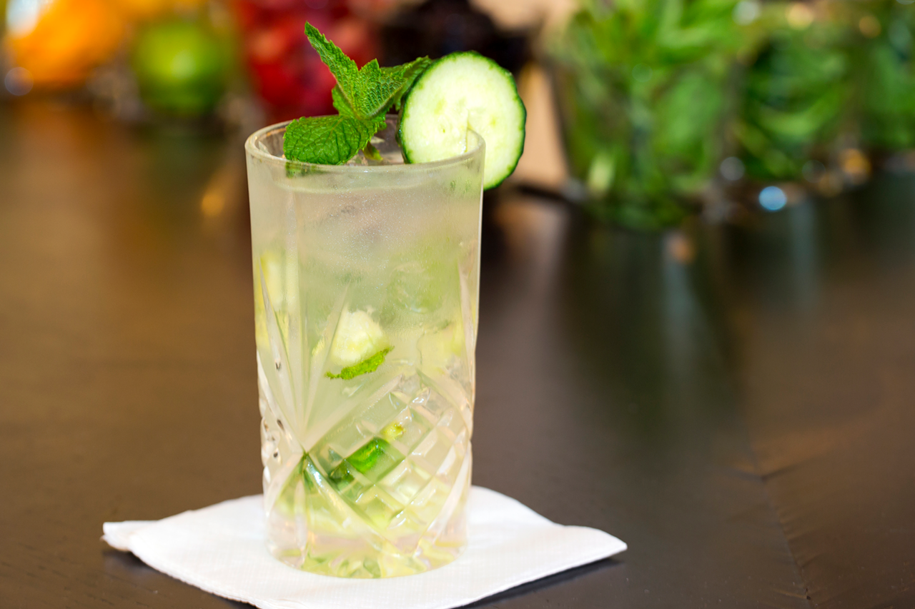 Delicious and refreshing, the Cucumber Fizz is a mix of Stoli-infused cucumber vodka, St-Germain, fresh mint, cucumber and citrus.